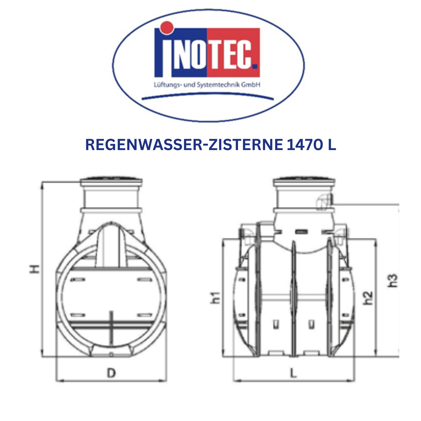 REGENWASSER-ZISTERNE 1470 L ❗ nur telefonische Bestellung ❗