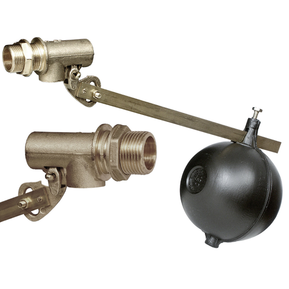 Schwimmerventil mit schwarzem Ball