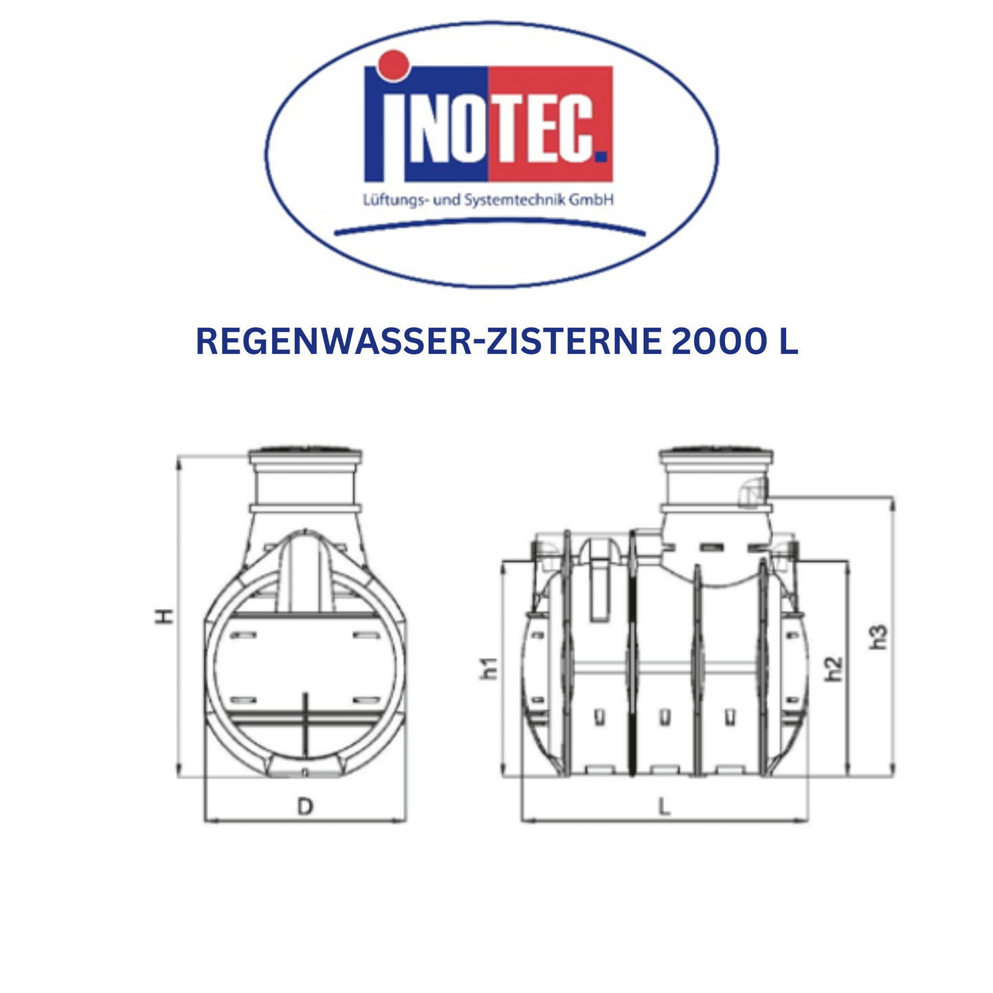 REGENWASSER-ZISTERNE 2000 L ❗ nur telefonische Bestellung ❗