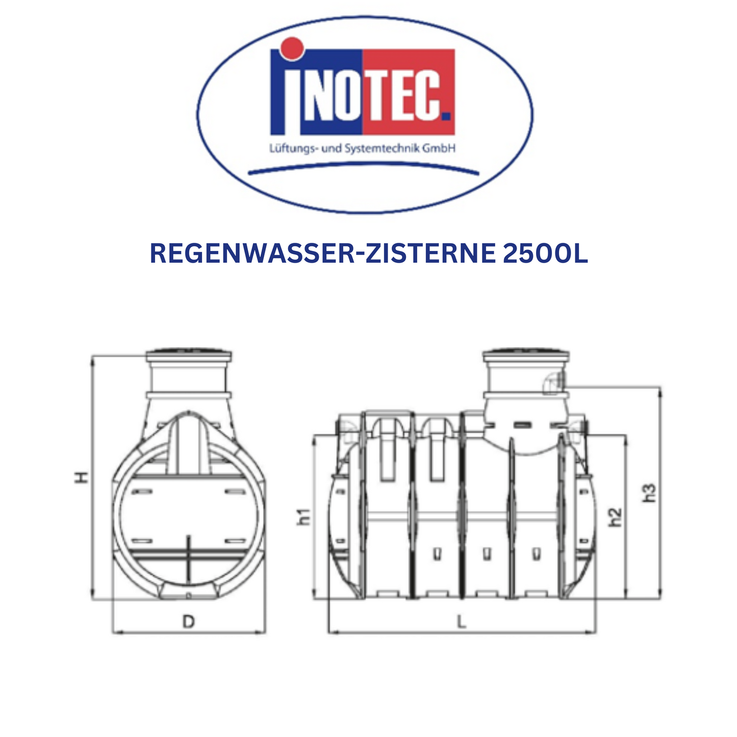 REGENWASSER-ZISTERNE 2500 L ❗ nur telefonische Bestellung ❗