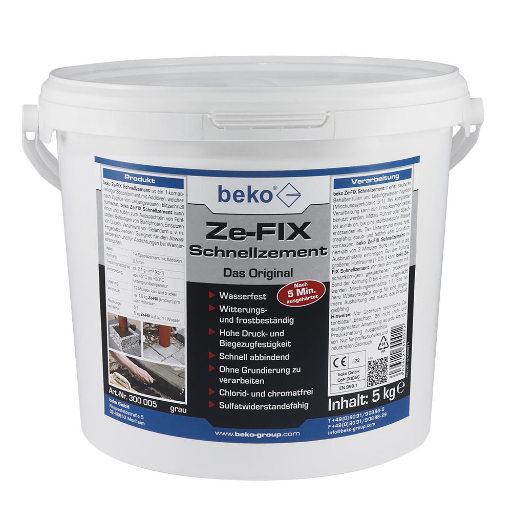 Ze-FIX Schnellzement 5kg Eimer