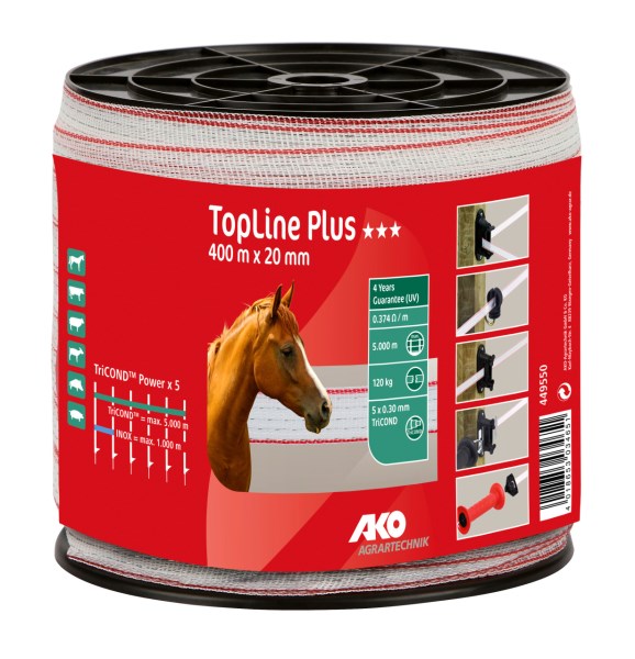 Weidezaunband Top Line Plus 400m, 20mm