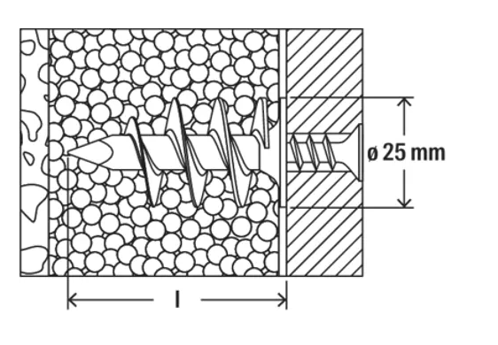 Dämmstoffdübel FID 50 Fischer, 50 Stück