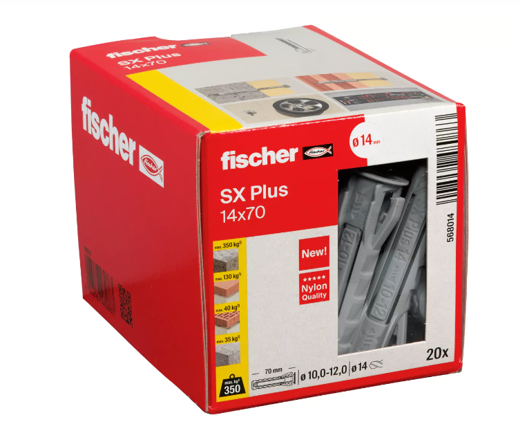 Dübel SX Plus 14x70 Fischer, 20 Stück