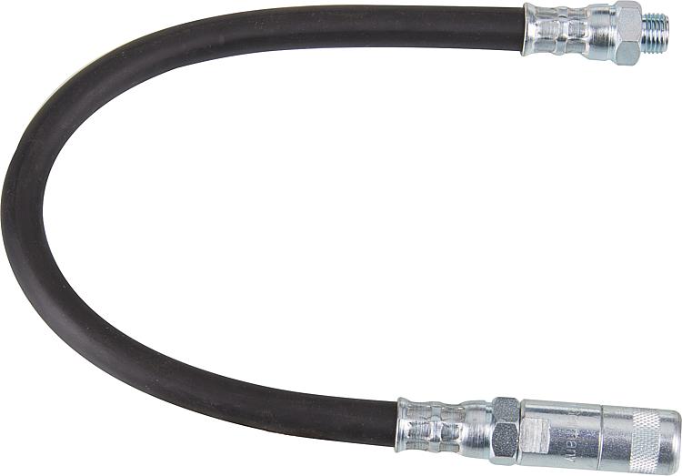 Hochdruck-Panzerschlauch 400 bar mit 4-Backen-Hydraulikmundstück M 10x1, 300 mm lang