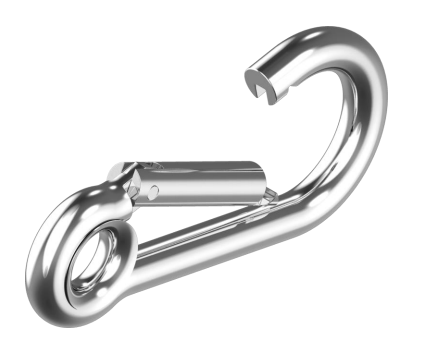 Karabinerhaken mit Kausche 4 x 40mm