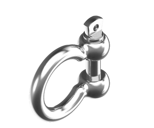 Rundschäkel geschweift, 8mm, geschmiedet