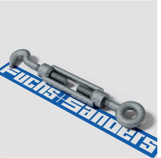 Spannschloss offene Form mit Haken + Öse M8