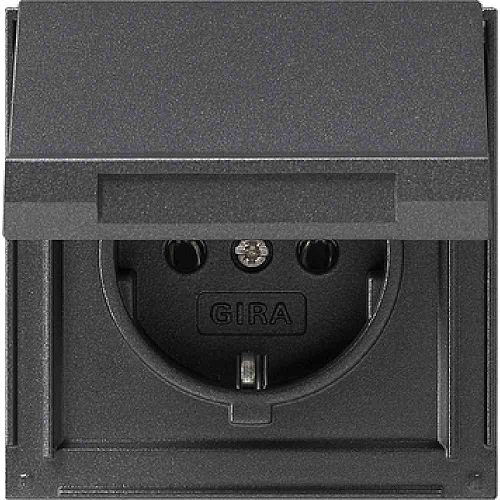 GIRA UP Steckdose 1-fach, TX-44, anthrazit