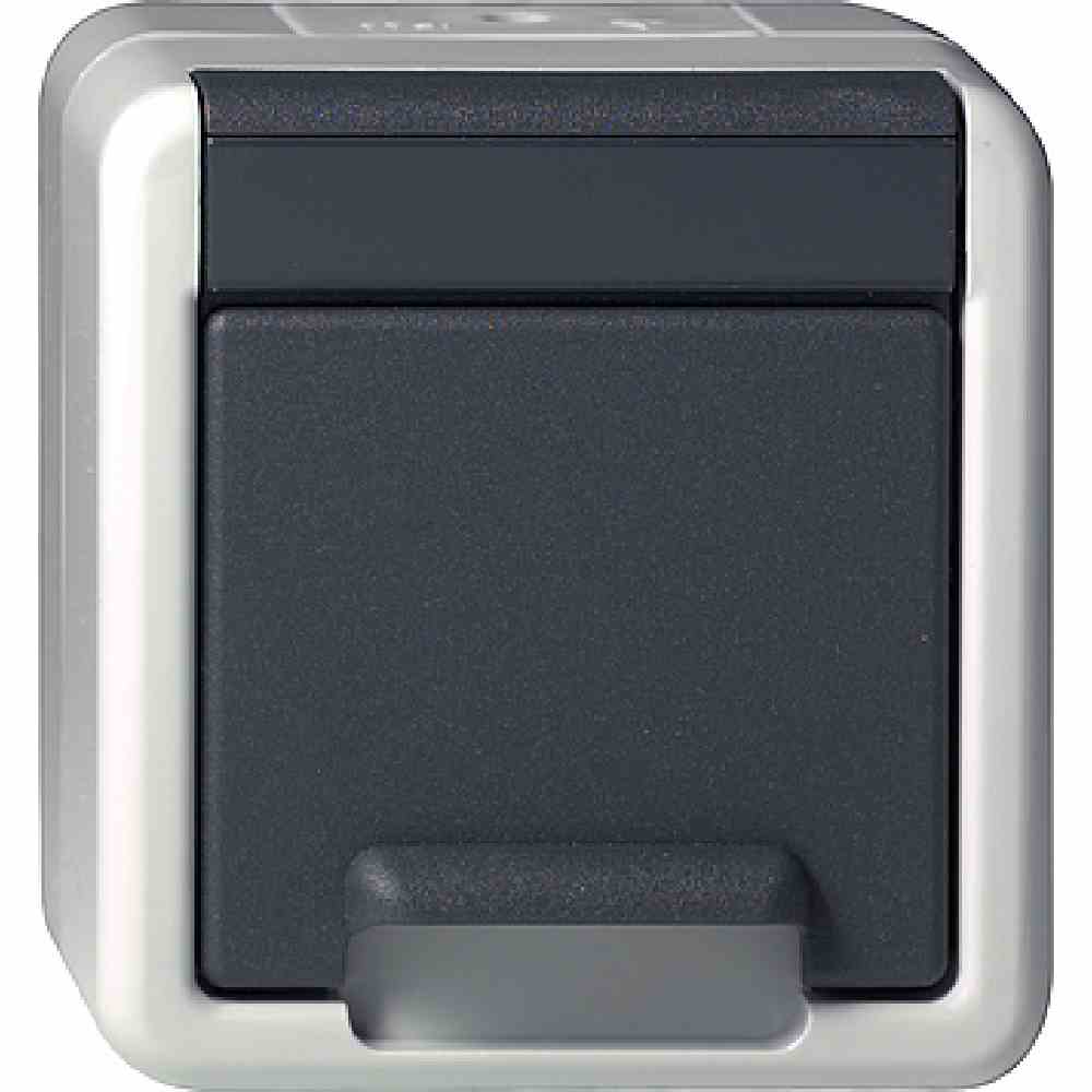 Gira Steckdose, 1f, grau, AP