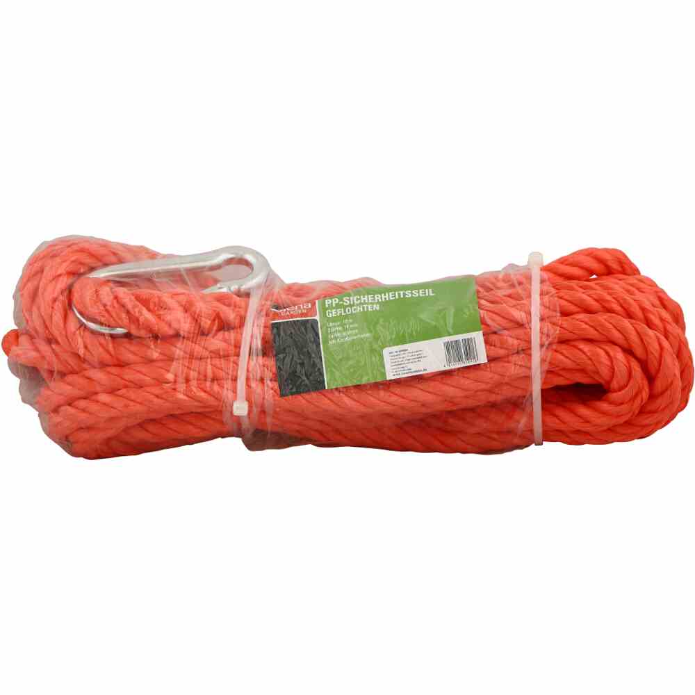 PP-Sicherheitsseil 14mm orange mit Karabiner-Haken