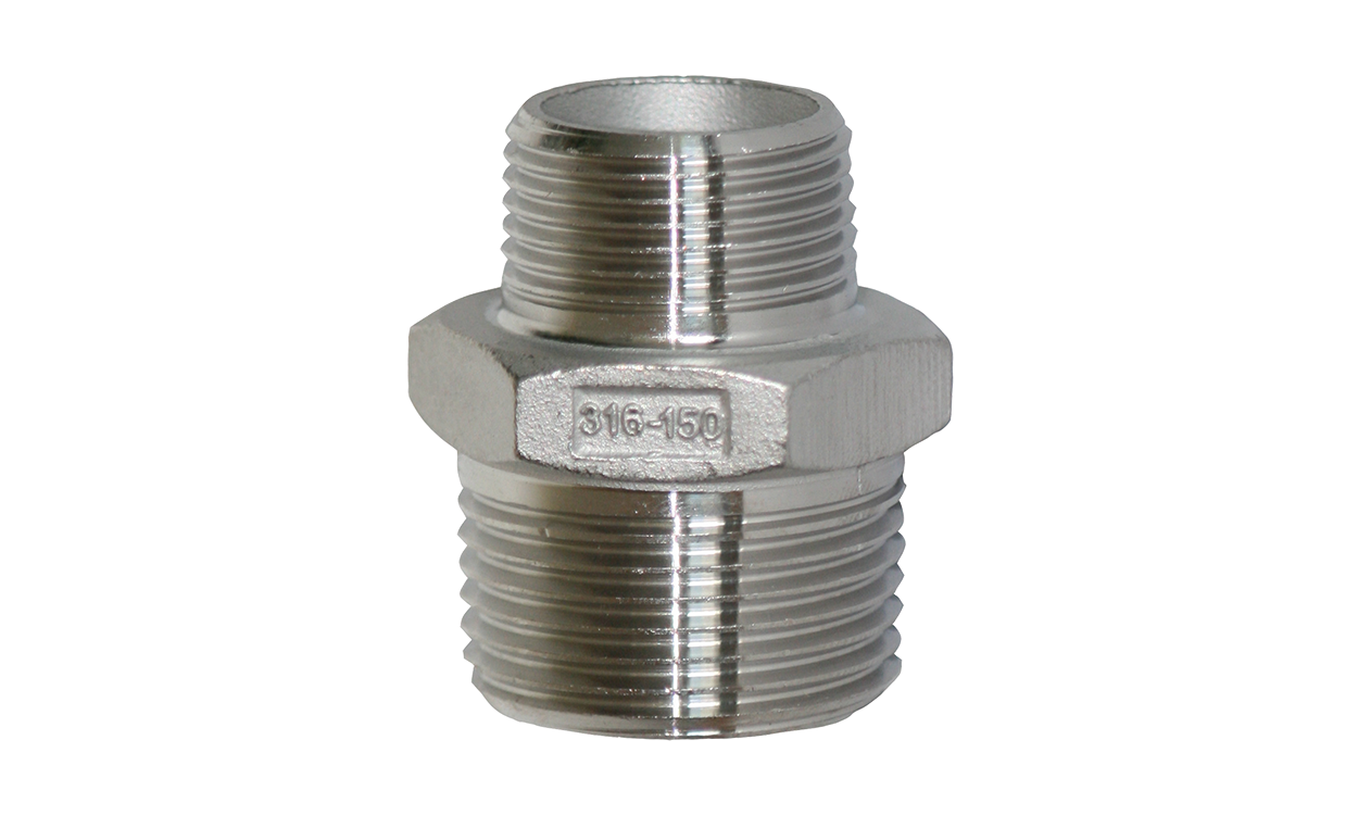 VA-Doppelnippel reduziert mit 6-kt. 1" x 3/4" AG