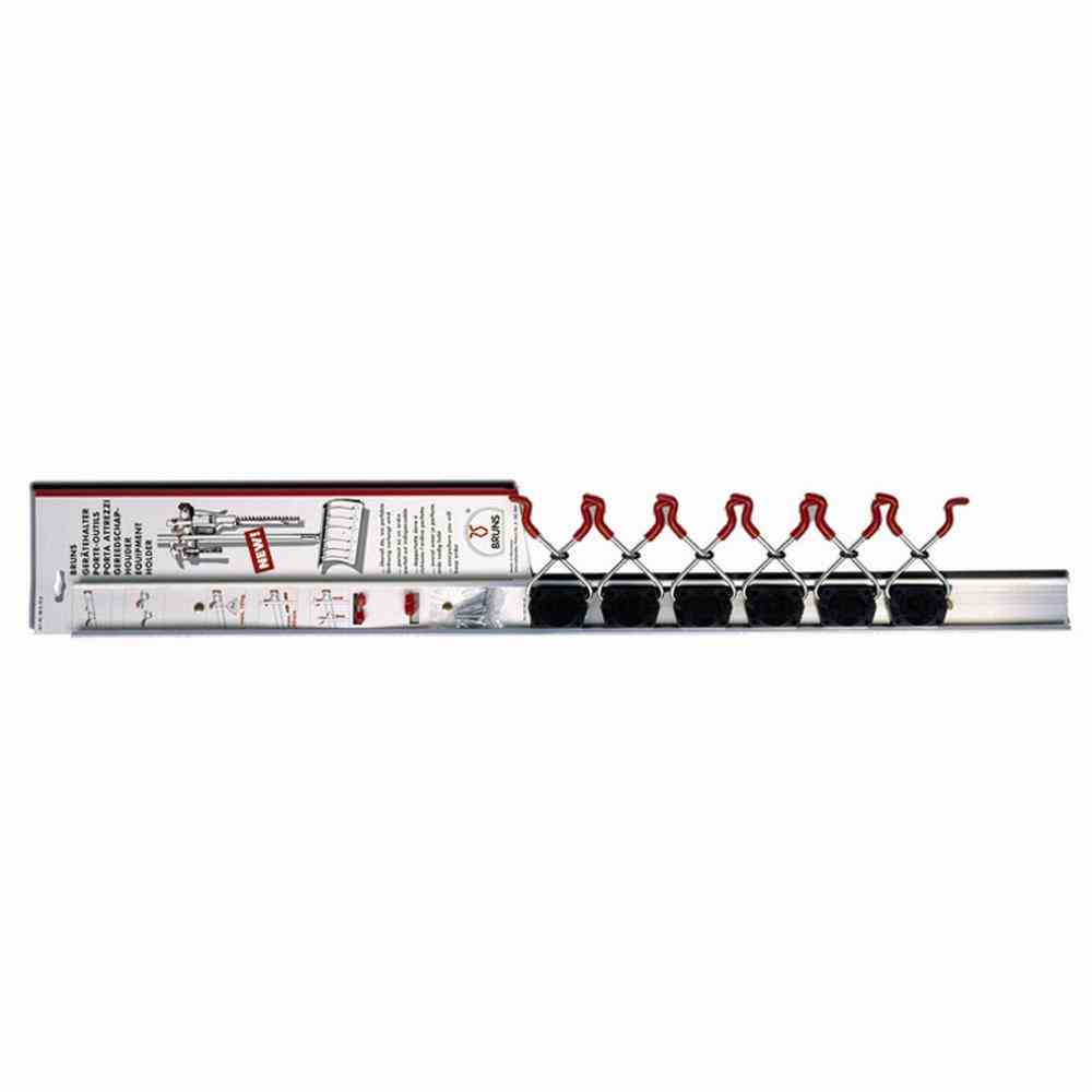 Universal-Gerätehalter Set 6 Halter und Schiene 1 Meter