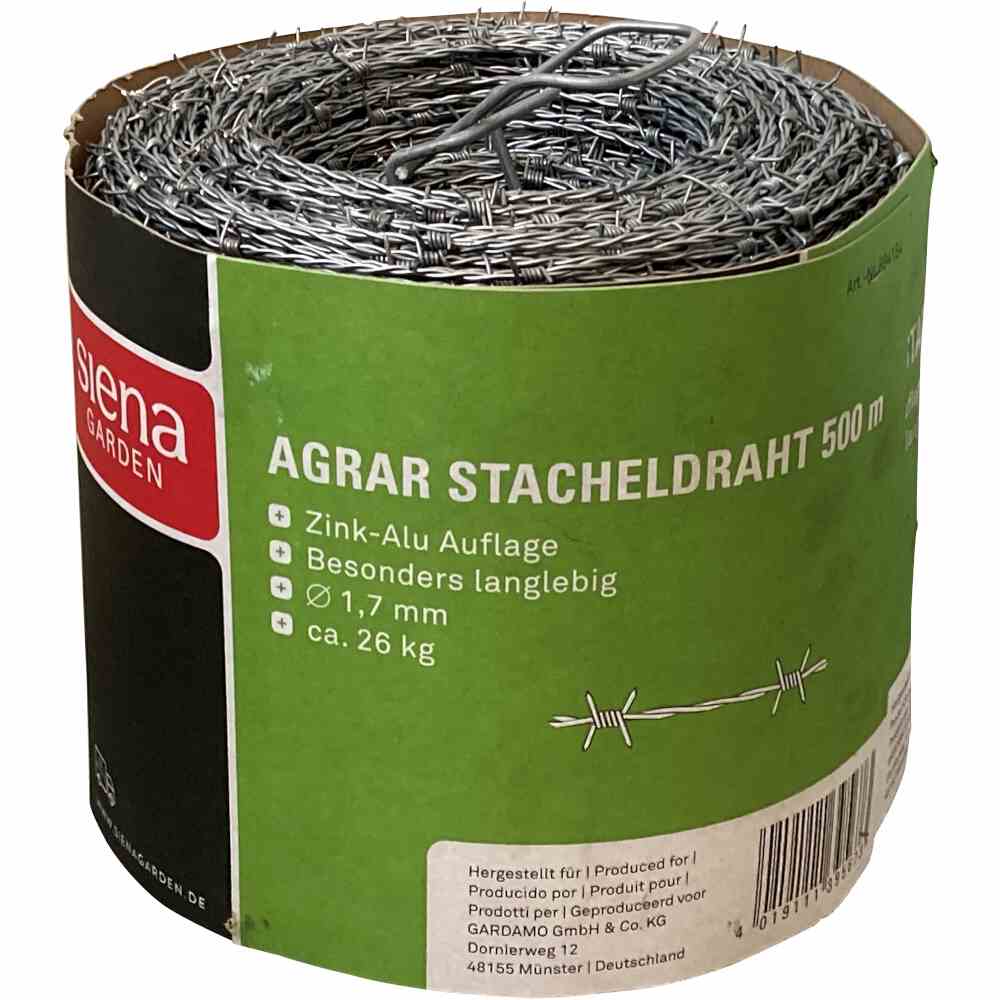 Stacheldraht 1,7 / 500 m / dickverzinkt !NUR ABHOLUNG!
