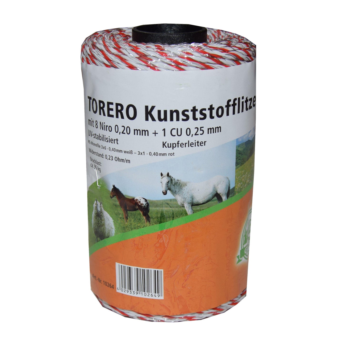 Torero Kunststofflitze 200m weiß/rot