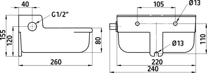 Schwimmertränkebecken S190 - 2 l