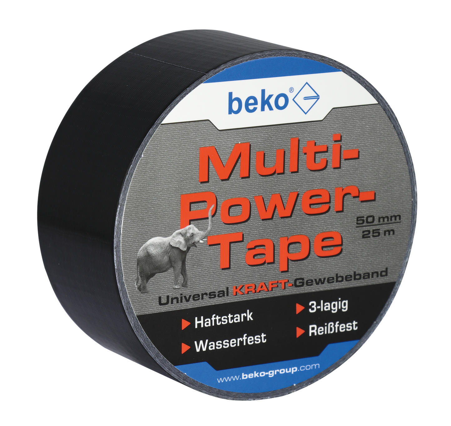 Multi-Power-Tape 50mm x 50m, schwarz