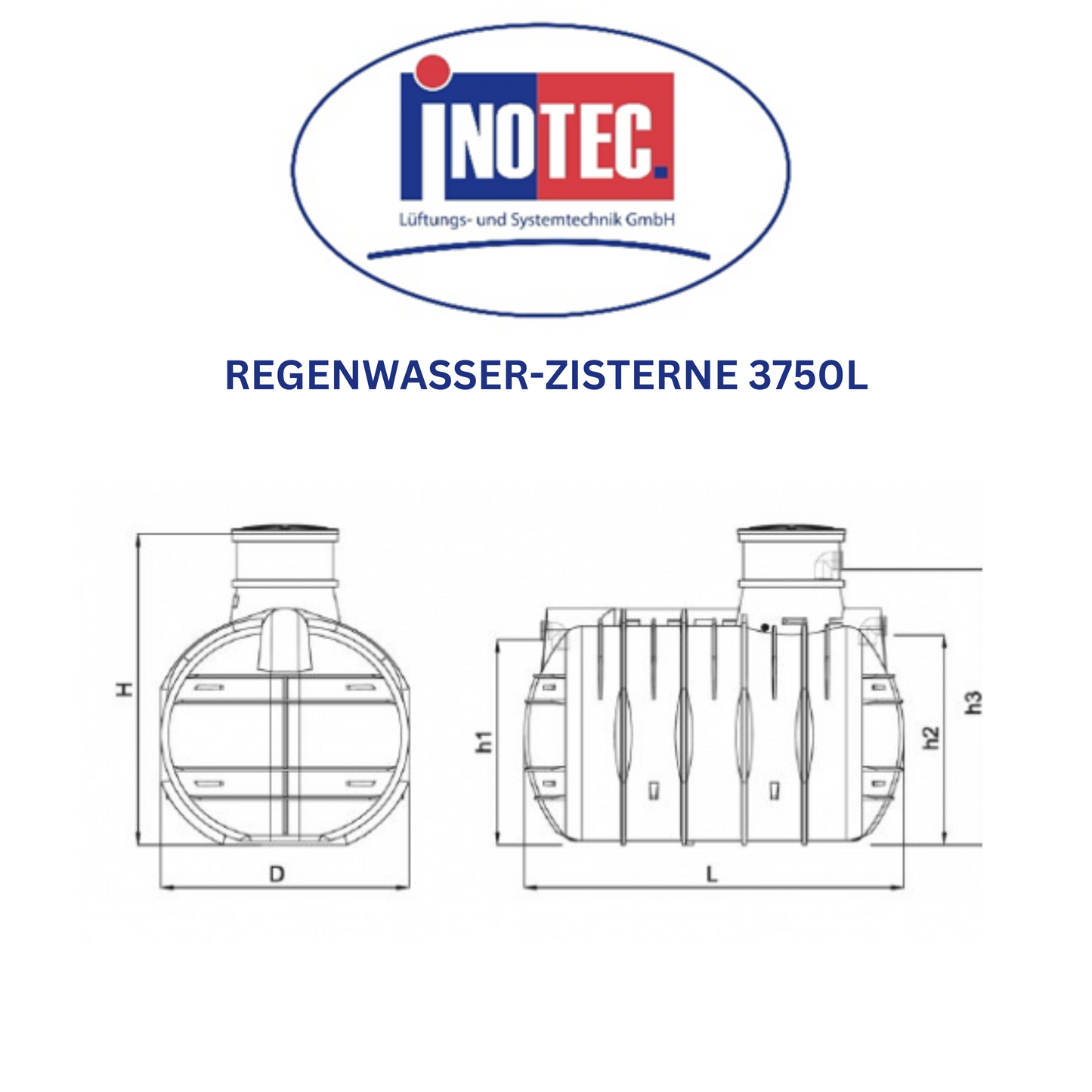 REGENWASSER-ZISTERNE 3750 L ❗ nur telefonische Bestellung ❗