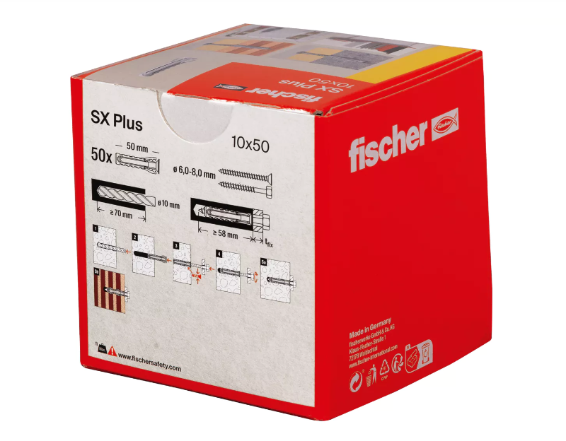 Dübel SX Plus 10x50 Fischer, 50 Stück