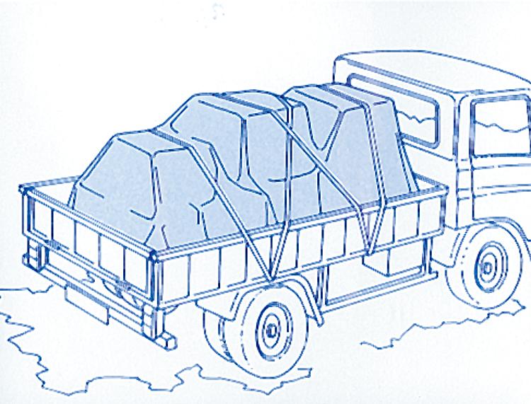 Gewebeplane aus HDPE-Bändchengewebe 6 m x 8 m, 120 g/qm