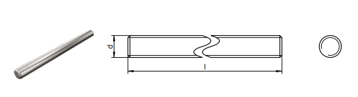 VA Gewindestange 8 x 1000mm A2