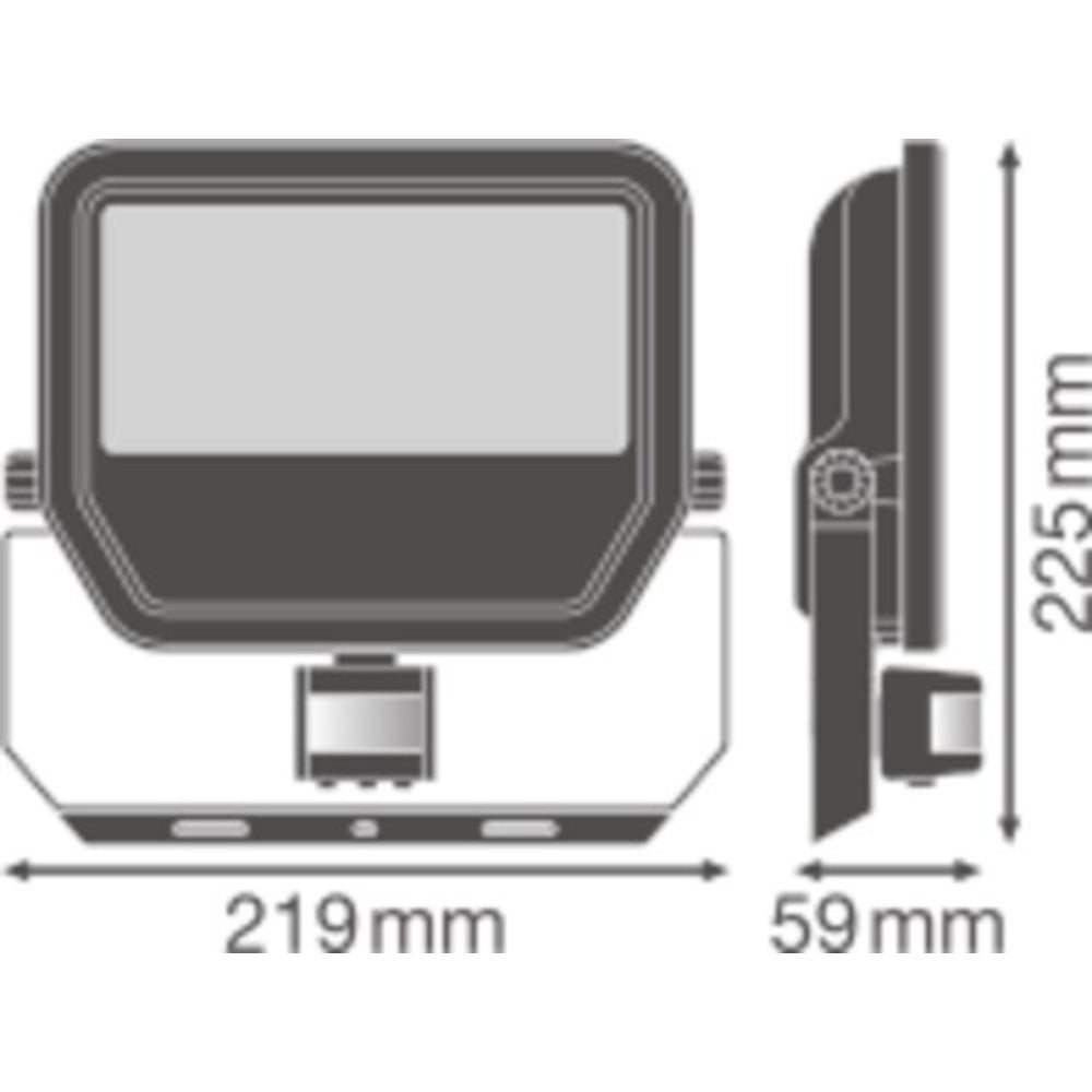 LED-Anbaustrahler Floodlight 50 W mit Bewegungsmelder