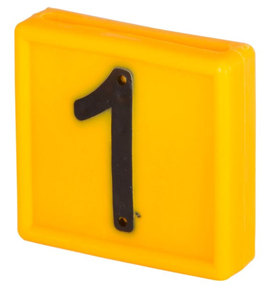 Nummernblock gelb einstellig