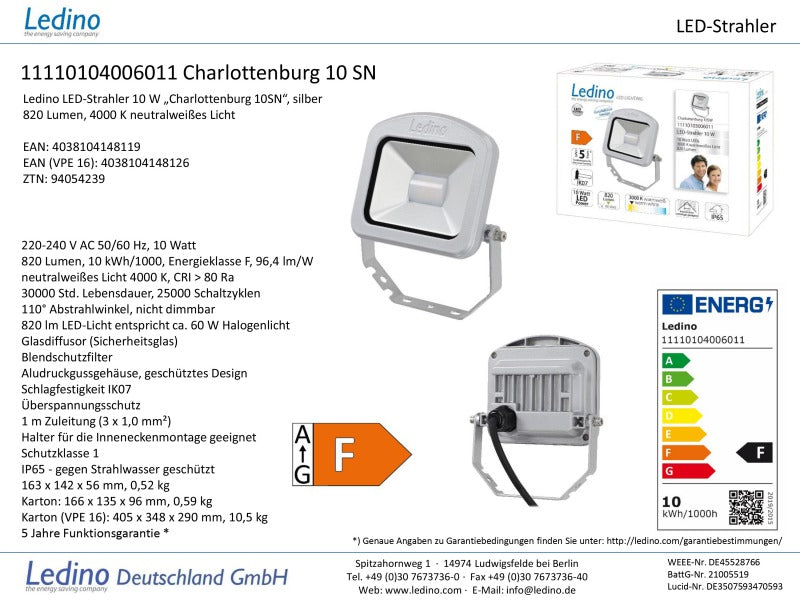 Ledino LED-Strahler Charlottenburg 10W