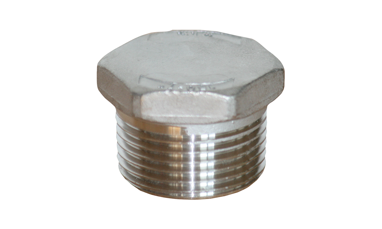 VA-Stopfen mit Mehrkant 3/8" AG