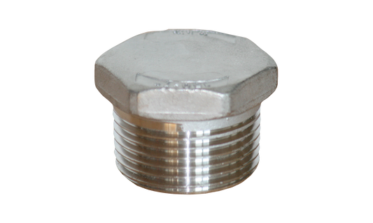 VA-Stopfen mit Mehrkant 1/2" AG
