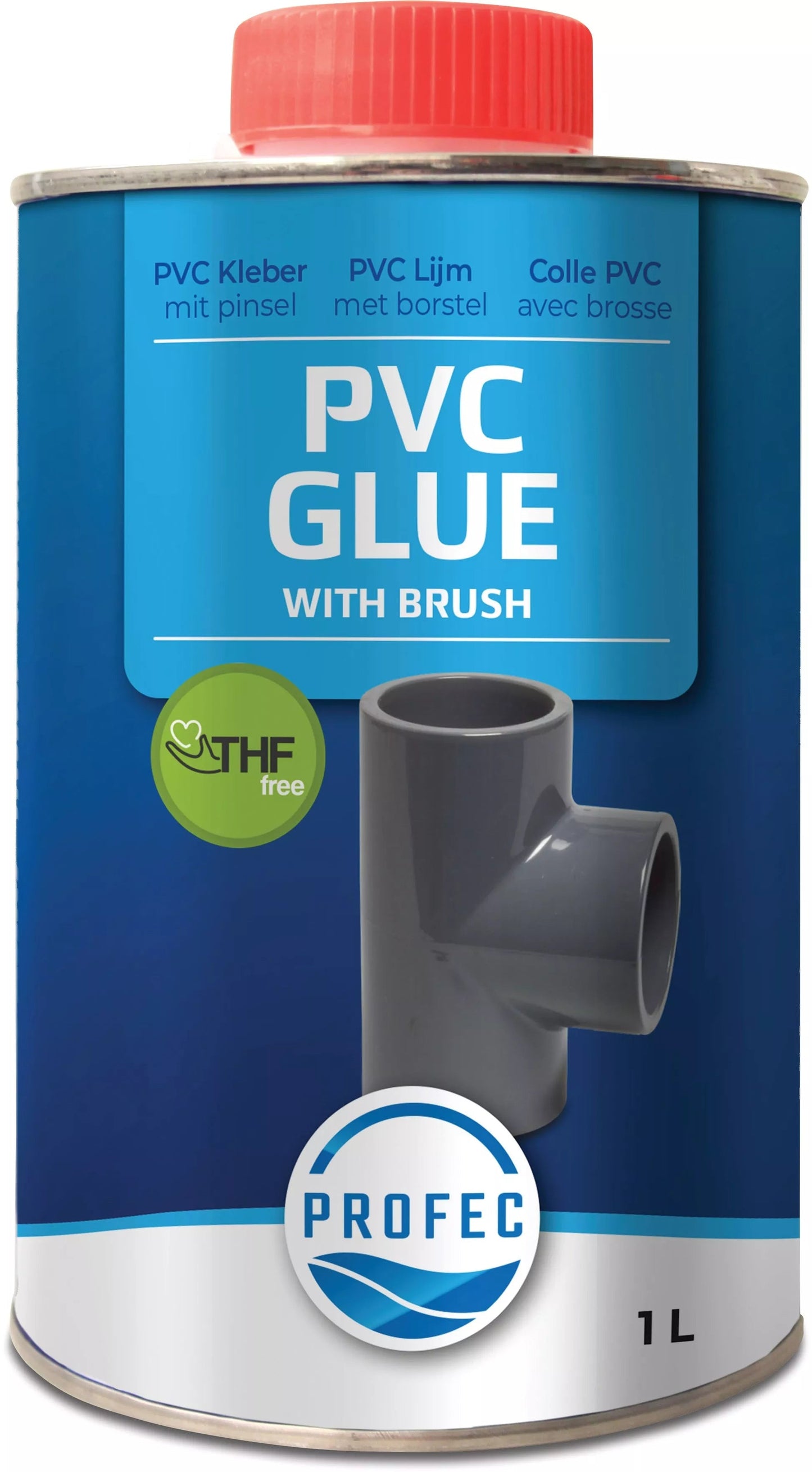 Profec PVC-Kleber 1 l mit Pinsel