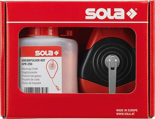 Schlagschnurgerät-Set Sola XLP 30, mit Kreide rot